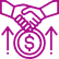 Handshake over a dollar symbol, suggesting business growth.