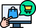 Online shopping icon illustration
