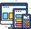 Responsive web design icon illustration