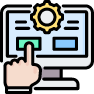 Website settings configuration icon illustration