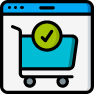 Order confirmation checkout icon illustration