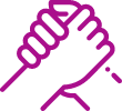 Two clasped hands 