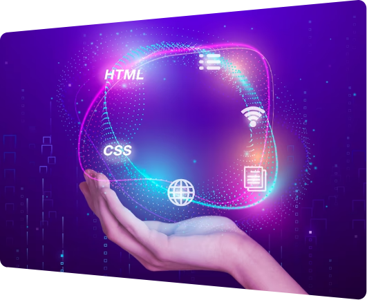 Digital UI concept with HTML and CSS
