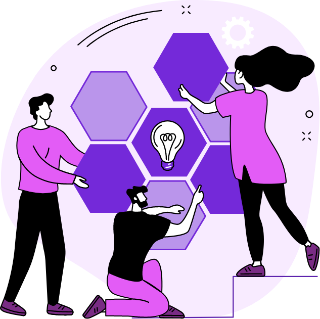 Hexagon & Lightbulb Illustration
